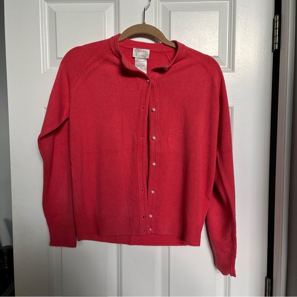 VTG Cardigan Coral pink size 36 Small - Picture 4 of 4